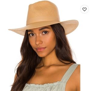 Janessa Leone Simone Hat in Sand size Small